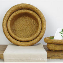 (BC-ST1071) Good Quality Pure Manual Cat Shape Natural Straw Basket